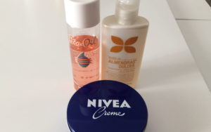 Cremas embarazo: Bio Oil, Nivea Creme azul y Aceite de Almendras Mercadona